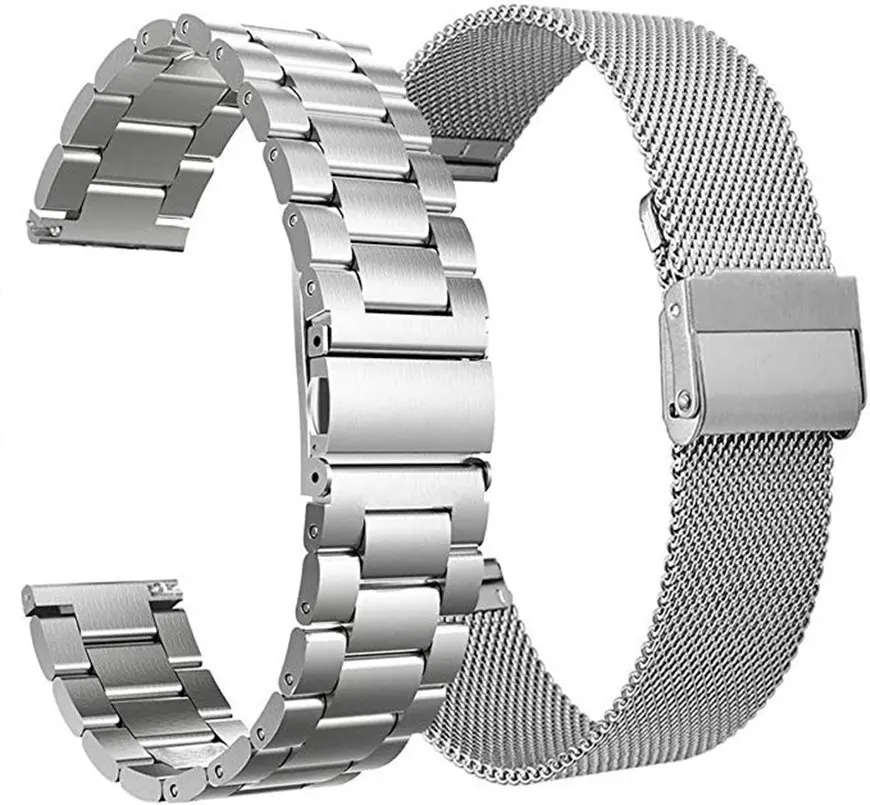 

Ремешок из нержавеющей стали для Samsung Galaxy Watch 4 Classic Band 3 41 мм 45 мм Active 2 40 мм 44 мм, браслет для Huawei Watch 3 GT2 Pro