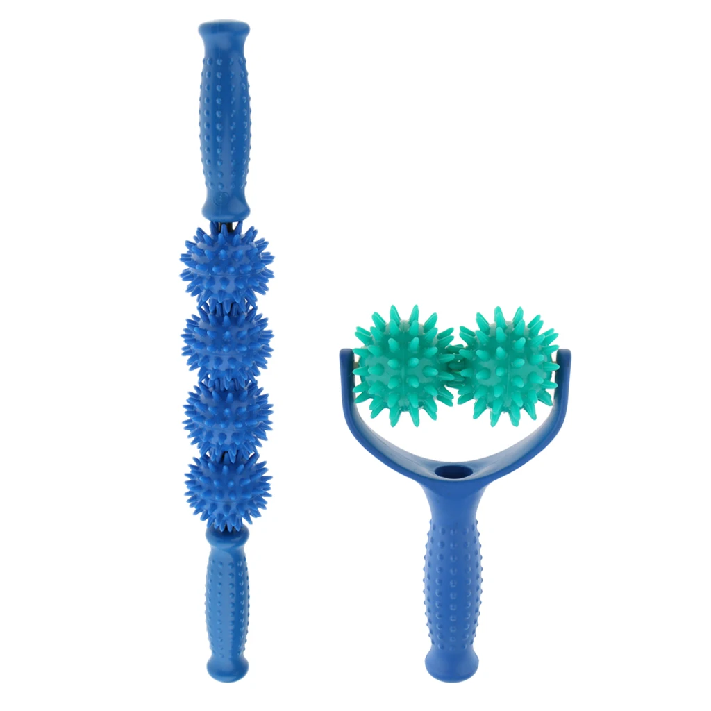 Массажный шарик набор ручного триггера точки Spiky массажные шары+ мышечный расслабляющий массажер роликовый для спины расслабления здоровья