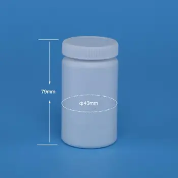 

100pcs 65ml 75ml Empty PET bottle medicine Pill capsule container Food safety material NO437