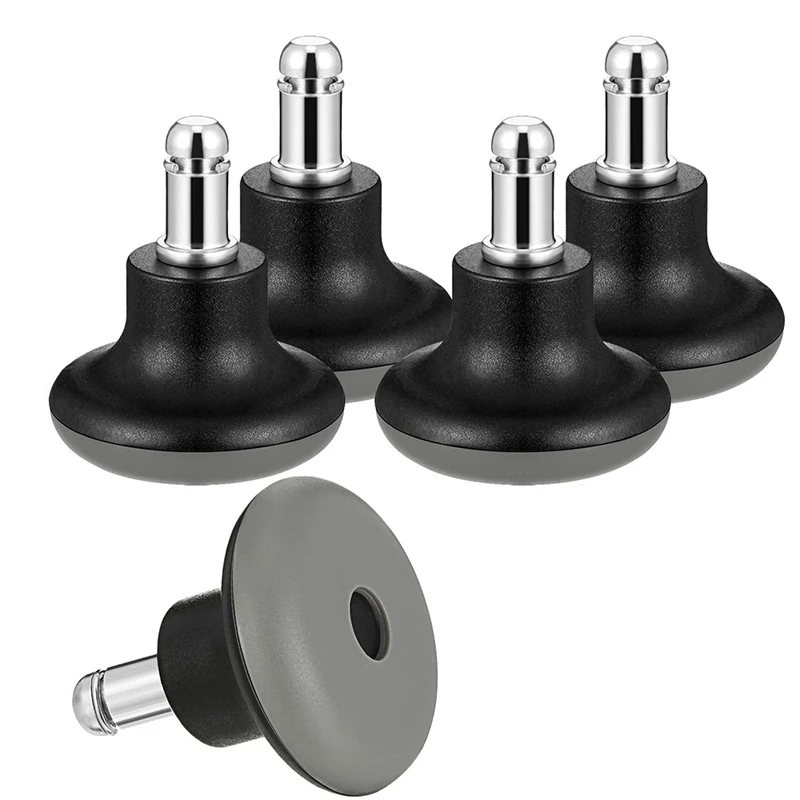 Black TXErfolg Bell Glides Replacement 2 Inch Fixed Stationary Castors Office Chair Swivel Caster Wheels with Self-Adhesive Pad Movable Office Chair Swivel Caster Wheels 5 pcs 