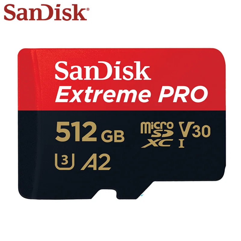 Оригинальная карта Micro SD SanDisk PRO, 64 ГБ, 128 ГБ, 256 ГБ, 400 ГБ, 512 ГБ, MicroSDXC U3, V30, A2, флеш-карта памяти, карта памяти TF/Micro SD