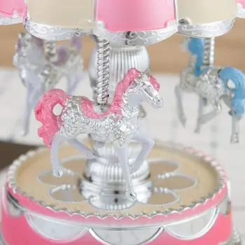 

LED Light Horse Carousel Merry-Go-Round Music Box Kids Christmas Birthday Gifts 634F