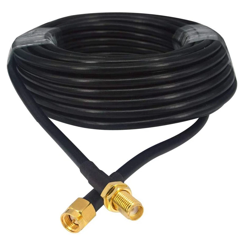 Alda PQ Câble D'Extension 15M, RG58 Pour SMA/M À SMA/F