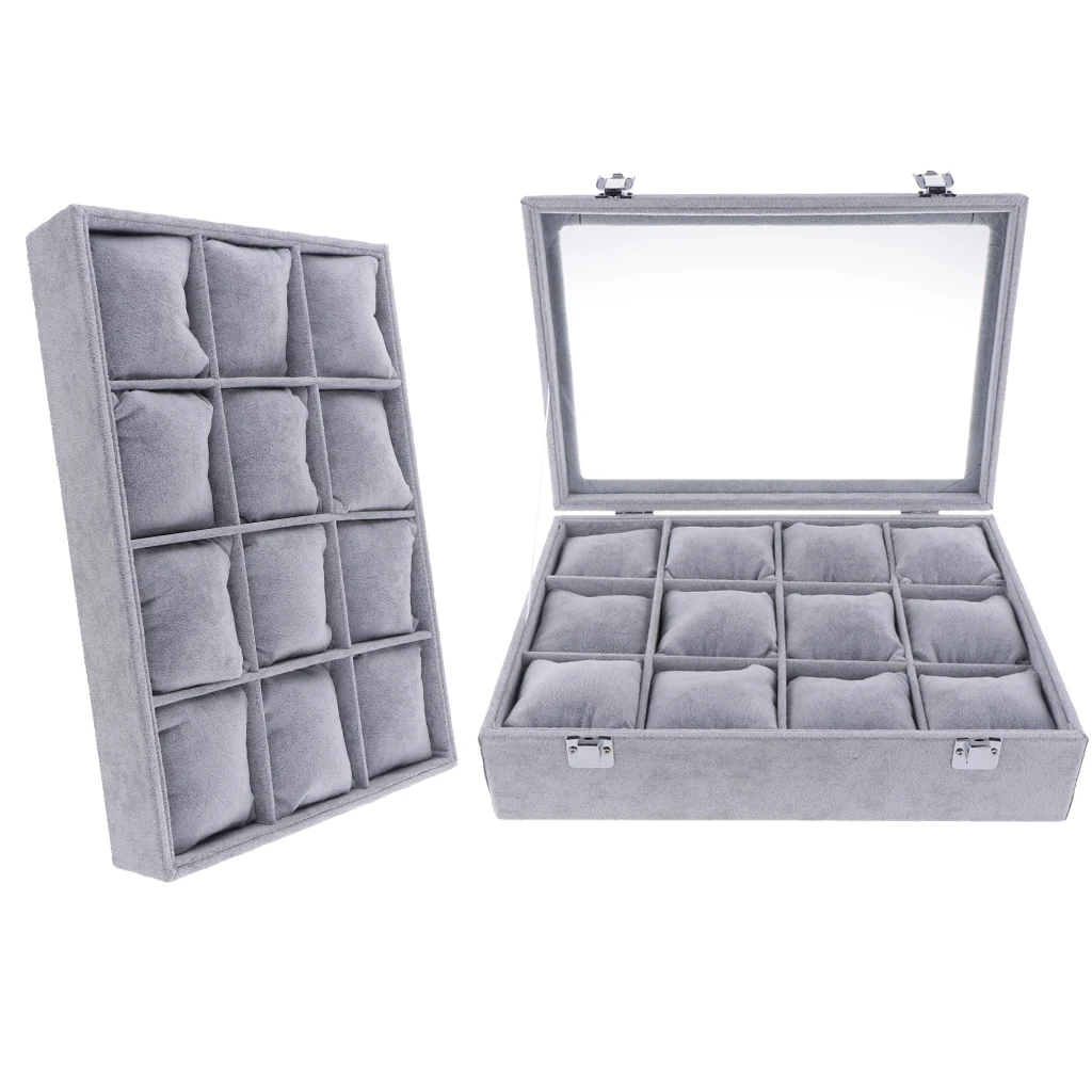Soft Pillow Cushion 12 Slots Box for Jewelry Bracelet Bangle Watch Showcase Soft Pillow Cushion 12 Slots Box for Jewelry Bracelet Bangle Watch Showcase