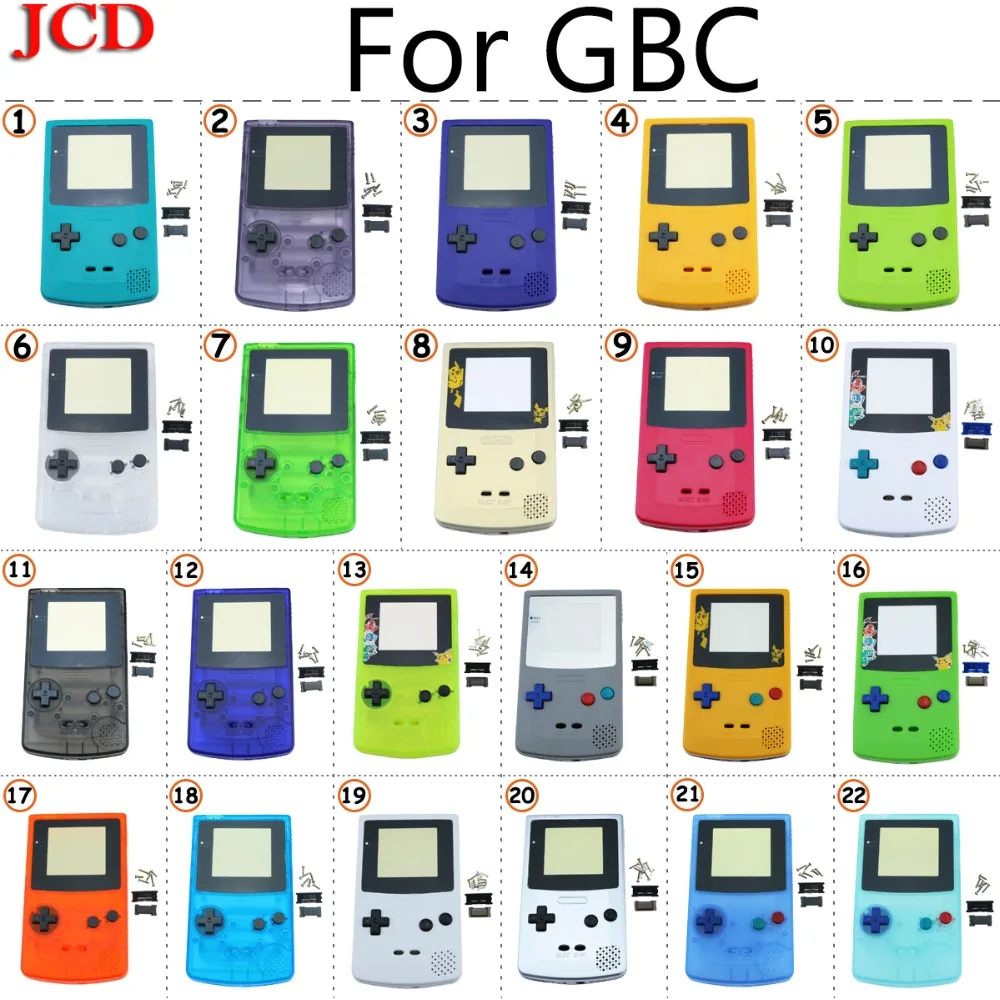 JCD Многоцветный Пластиковый Чехол для корпуса на запчасти для Gameboy новая ограниченная серия оболочки замена для GBC Gmae консоль светящаяся