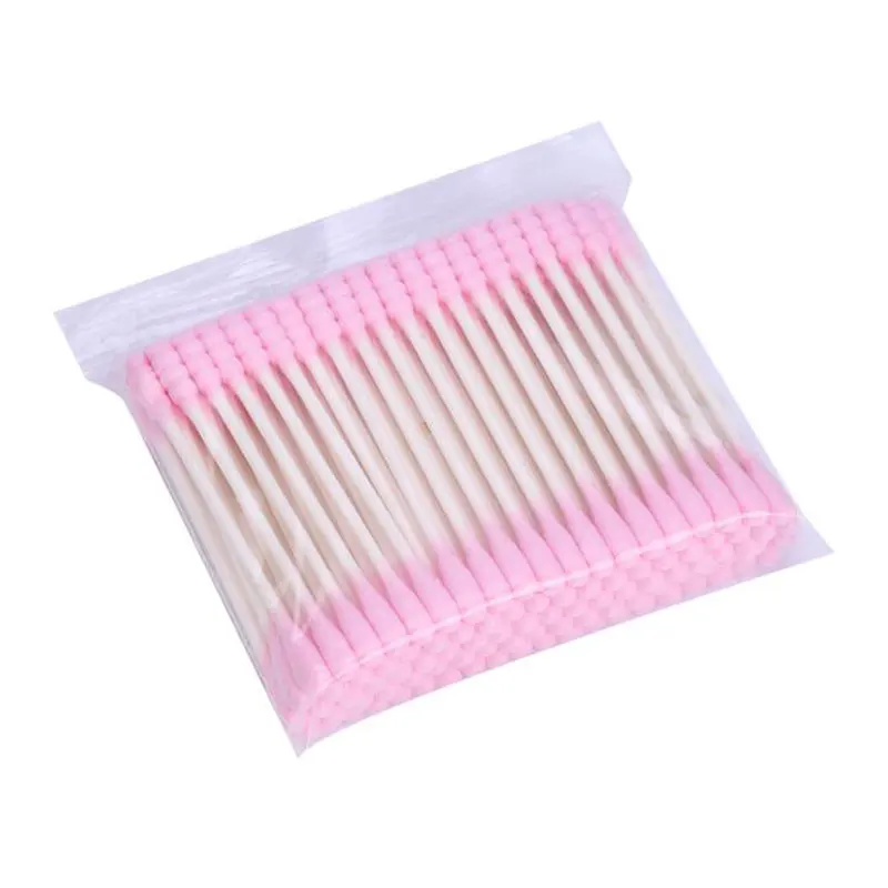 100/200Pcs Disposable Double Head Cotton Swab Buds Tip Wood Sticks Cosmetic Nose Ear Cleaning Makeup Tools cotton swabs wood cotton swabs disposable cotton swabs