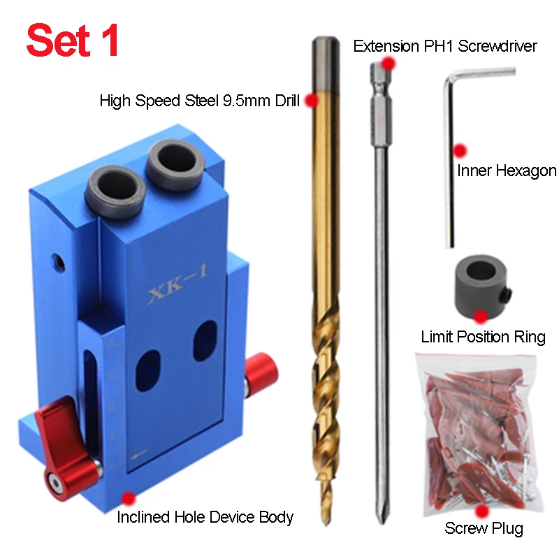 1 Набор XK-1 9,5 мм металлический косой Дырокол деревообрабатывающий дырооткрыватель деревообрабатывающий косой позиционер