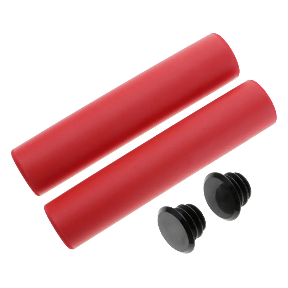 1 Pair Red Мягкий Поролоновый силиконовый губчатый руль для велосипеда, рукоятка для горного велосипеда Bmx, сверхлегкая рукоятка с высокой плотностью, противоскользящие детали для велосипеда - Цвет: 1 Pair Red