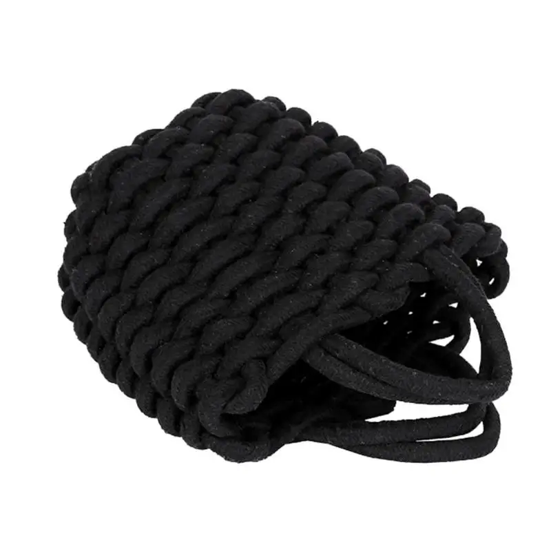 Handmade Cotton Rope Woven Shoulder Handbags Women Beach Shopping Totes