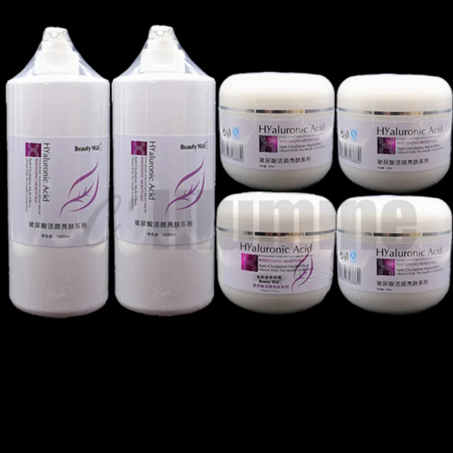 6pcs set Бутылка салон красоты Гиалуроновая кислота Осветляющий, увлажняющий уход за кожей лица - Цвет: 6pcs set