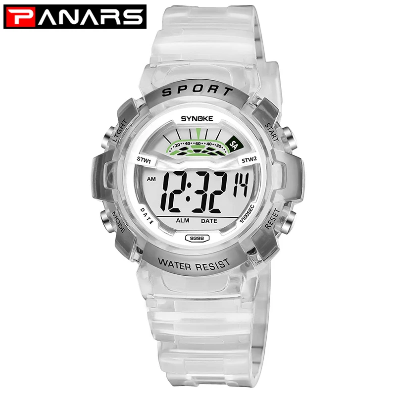 

PANARS Sports Kids Digital Watches For Girls Boys Large Small Sizes Led Waterproof White Children Student Watch Boys Watches