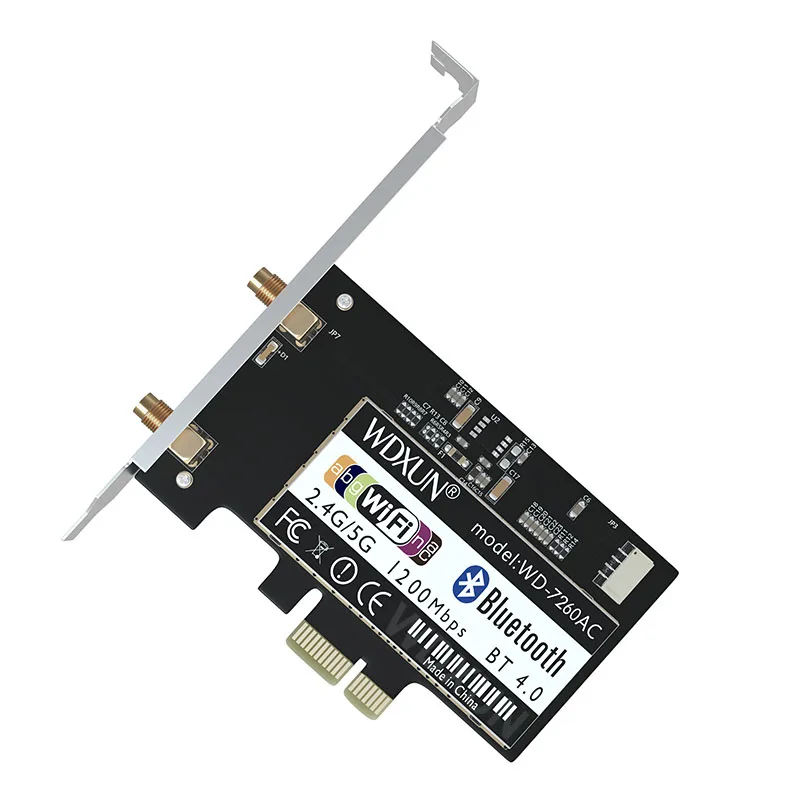데스크탑 WIFI PCI Express 7260AC 2.4GHz/5GHz Wi-Fi Inteligente PCIe Bluetooth 867 4.0 wifi 카드 데스크탑 PCIE WIFI AC-7260