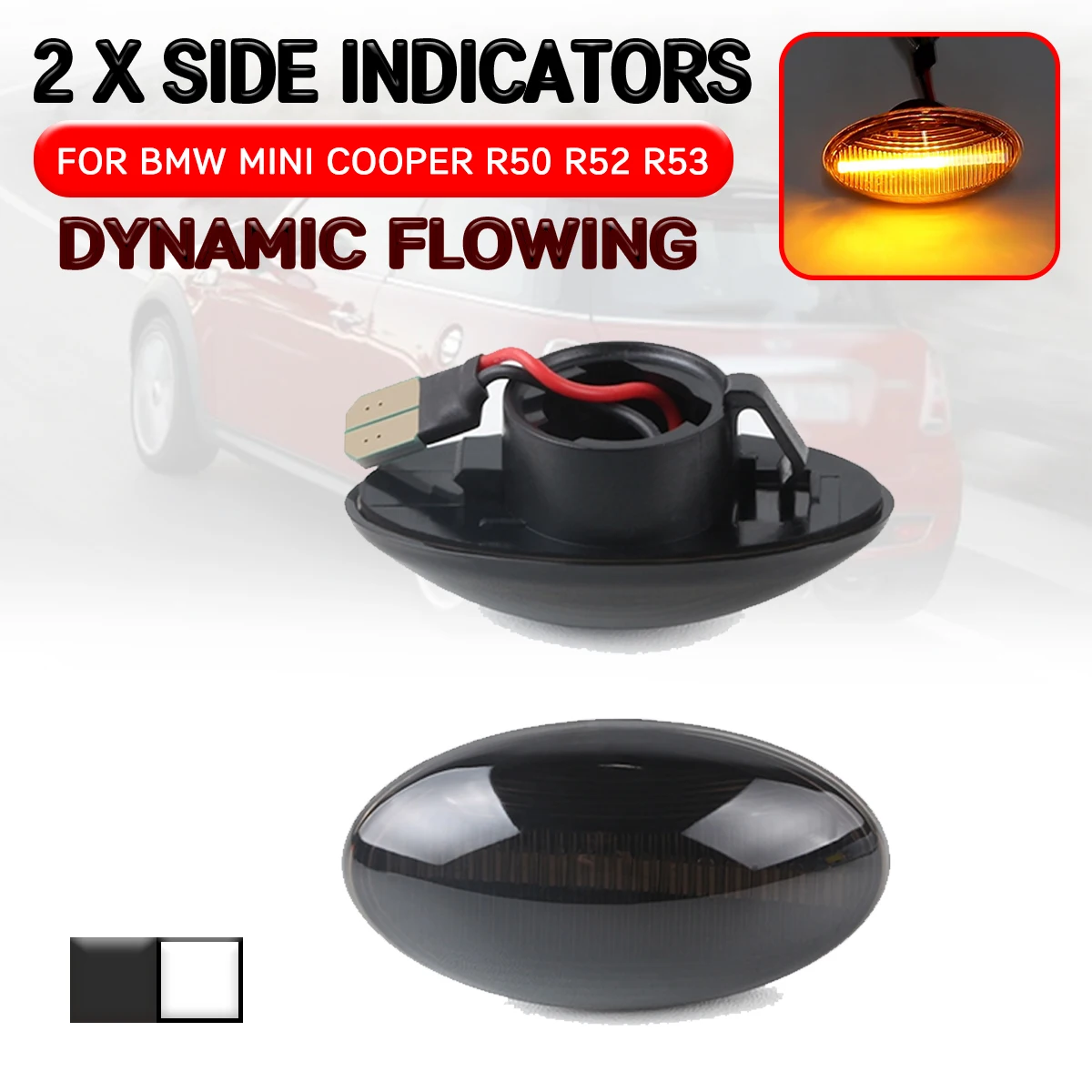 Для BMW для MINI Cooper R50 R52 R53 2002 2008 Автомобильные светодиодные динамические боковые