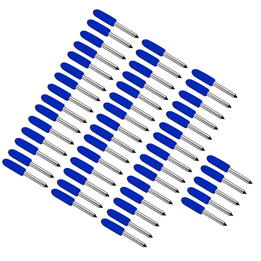 

Original 50pcs Cutting Plotter Titanium Coated Carbide Flat Bottom PCB Engraving Bit CNC Tungsten Stainless Steel Cutting Blades