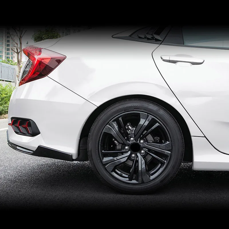ABS углеродное волокно колесо для установки декоративная рамка фитинг Honda Civic 10 2017