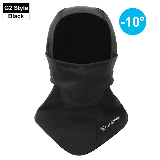G2-Black WEST BIKING, зимняя велосипедная маска для лица для велосипеда, маска, термальная Флисовая Повязка, тренировочная шапка, щит сноуборд, шапка для мужчин и женщин, велосипедная маска - Цвет: G2-Black