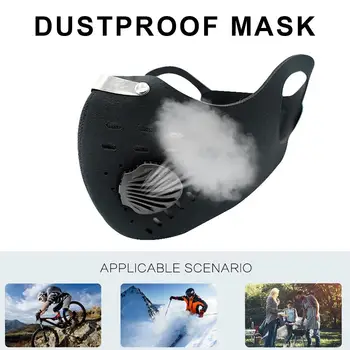 

Dust Mask Respirator Anti-smog PM2.5 Double-valve Breathable Dust Protection Face Mouth Cover for Outdoor Cycling Hiking