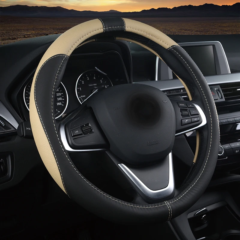 WLMWL кожаный чехол рулевого колеса автомобиля для Toyota все модели rav4 wish land cruiser vitz mark