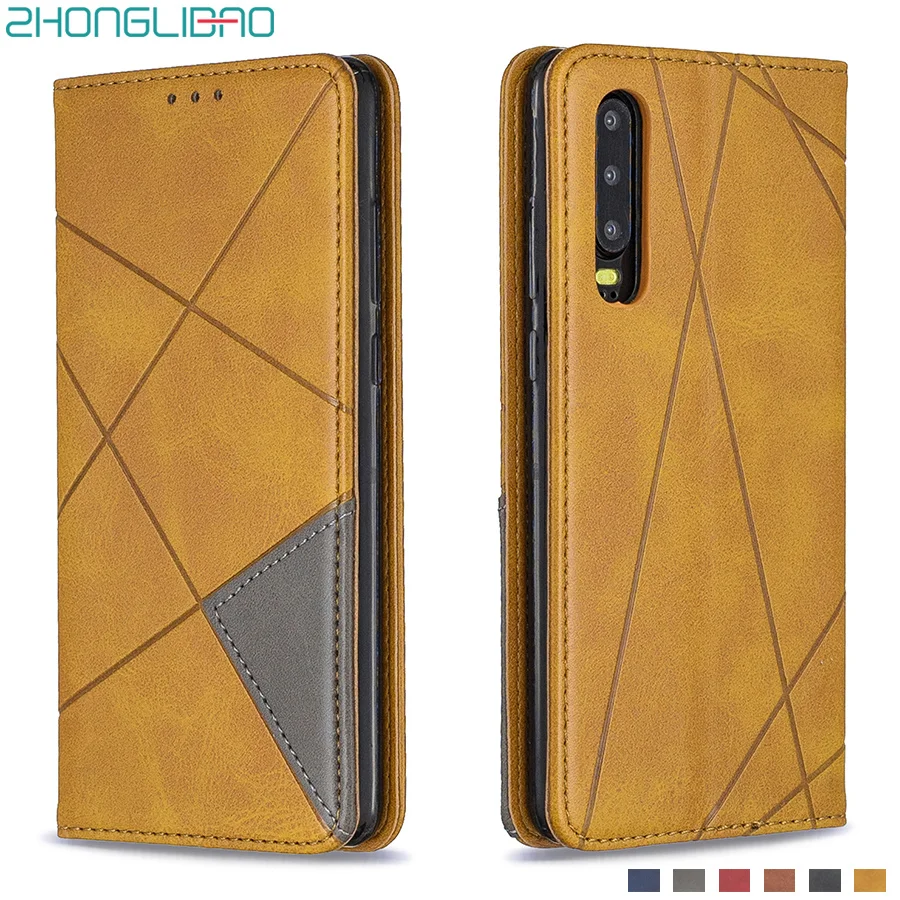 Магнитный кожаный флип чехол для Huawei P40 P30 Mate 30 Honor 9x Pro P Smart Z Plus P20 Lite Y5 Y6 Y7 2018/19