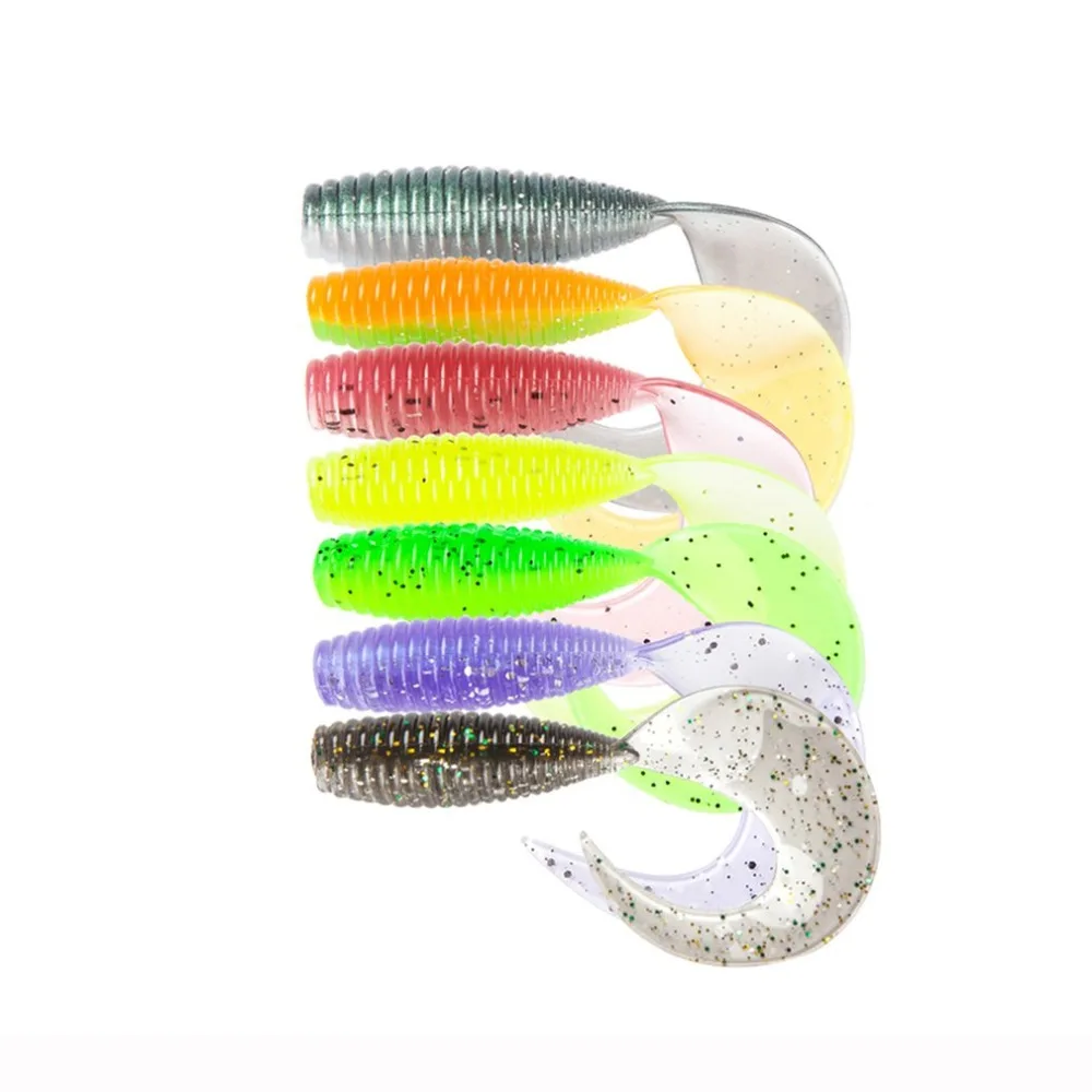 

2018 Soft Worm Jerkbait SL00229 6 PCS/Lot 7.5cm 5.4g Artificial Bait Universal Fishing Lures Professional Fish Accessories