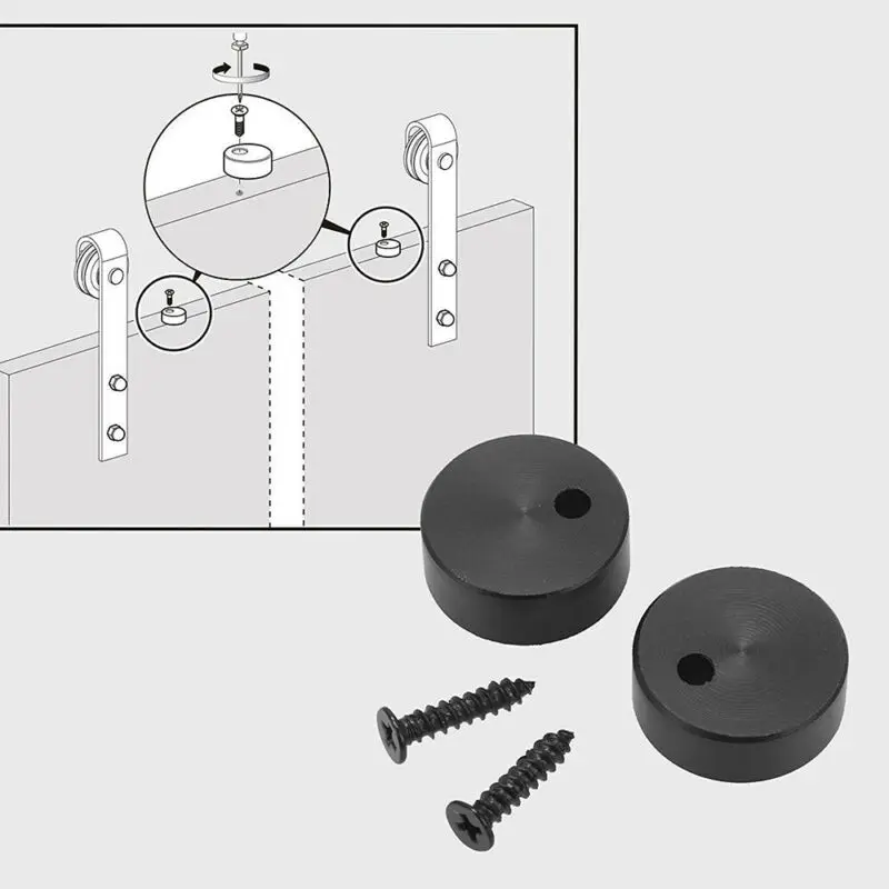 

Black Frosted Corrosion Protection Roller Stopper Fit 1/4" Thickness Flat Rail