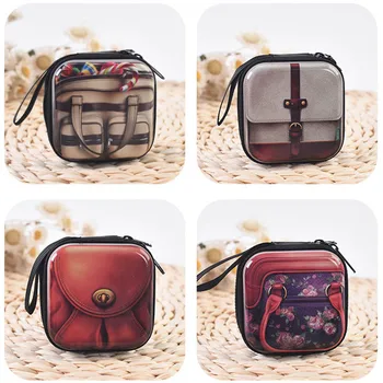 

Creative Retro 3D Printing Bag Mini Coin Purse kids Girls Wallet Earphone Box Bags Wedding Gift Christmas Gift