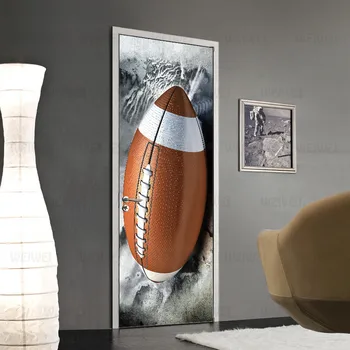 

Rugby DIY Door Wall Stickers Home Decor Living Room Kids Room Porch Self-adhesive Removable Peel & Stick Waterproof Wallpaper