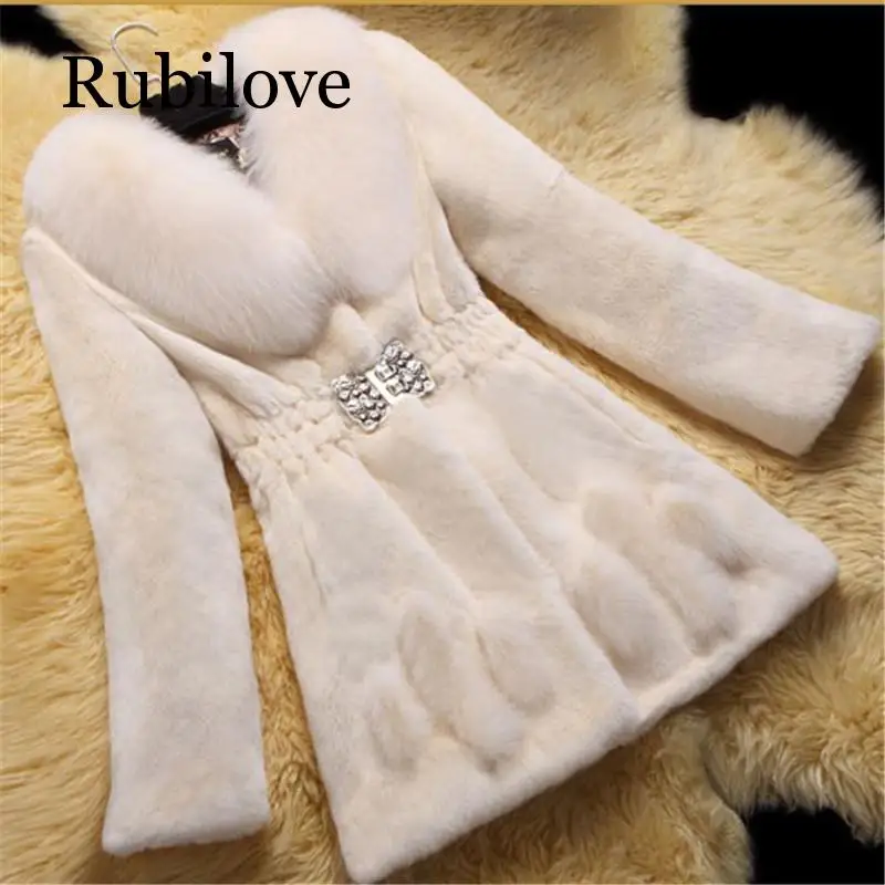 Rubilove 6XL, большой размер, женская модная шуба, зима, новинка, женская шуба из искусственного лисьего меха, длинная секция, для отдыха, норковая шуба