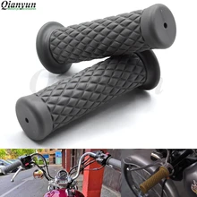 Универсальный 7/" 22 мм мотоцикл Винтаж резиновый руль для мотоцикла для Yamaha FZ1 фазер FZ6 FZ6R FZ8 XJ6 MT-07 MT-09 FZ9 FZ-09