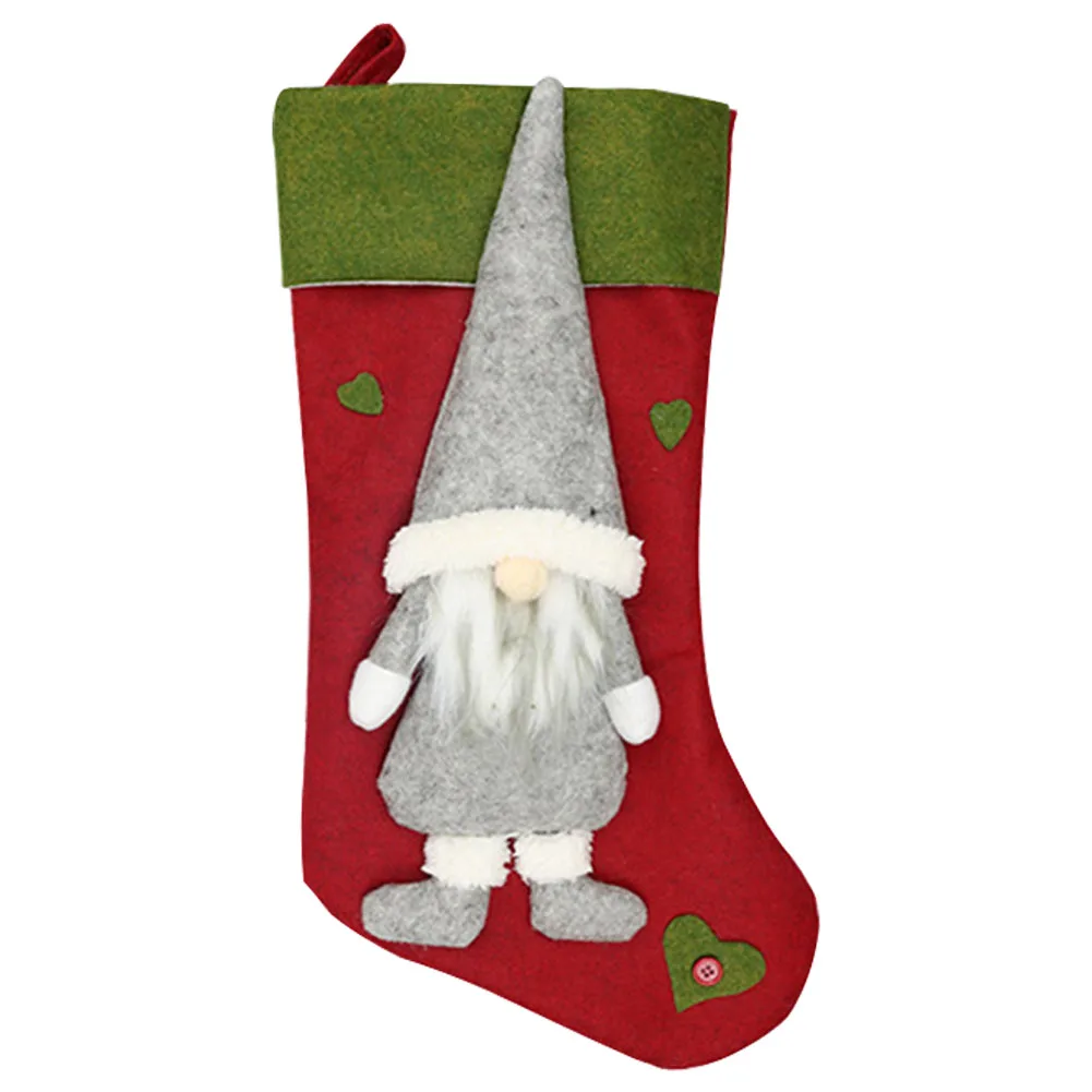 

Candy Bags Pendant Shopping Mall Ornament Christmas Stockings Socks Santa Claus Hanging Decorations Party Kids Flannel Gift Home