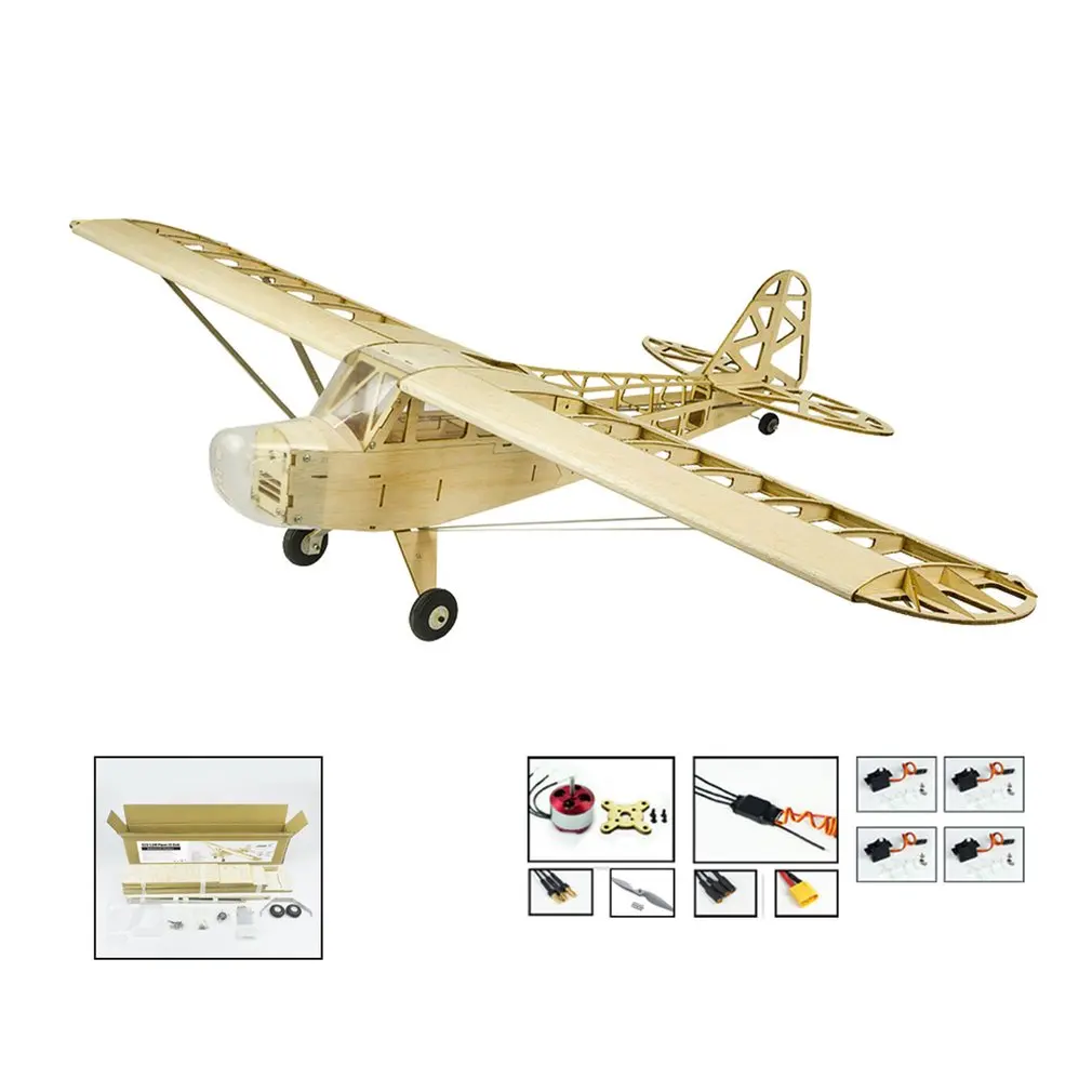 EP J3 CUB пробкового дерева тренировочный самолет 1,2 м размах крыльев биплан радиоуправляемый самолет вертолет модель игрушки DIY KIT/PNP для детей - Цвет: S2304