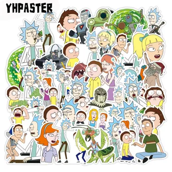 

50pcs/pack Rick and Morty Stickers Cartoon Stickers For Laptop Luggage Motorcycle Phone Skateboard Pegatinas