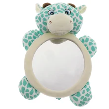 Мягкое детское автомобильное зеркало в раме с изображением коровы, детское автомобильное зеркало для сиденья, зеркало заднего вида, детское автомобильное безопасное зеркало, прозрачный вид для ребенка