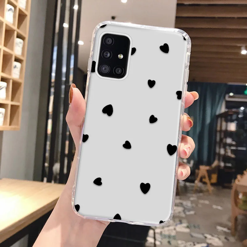 A12 Case For Samsung A51 Case Clear Funda Samsung S22 Ultra S21 A52S A32 5G 20 FE A50 A31 M31 A21S A71 A72 A13 Cute Smile Covers