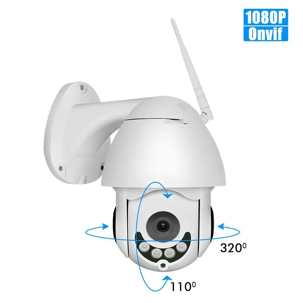 

PTZ WIFI IP Dome Camera 1080P Outdoor Waterproof 2MP Security Speed Camera TF Card Wireless IP Cam App View