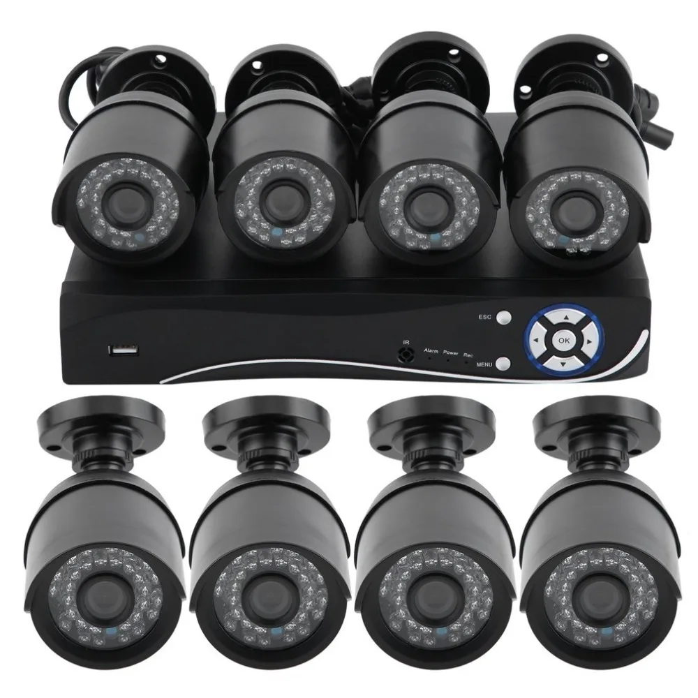 

4CH/8CH 1080P POE NVR CCTV System 2MP Outdoor Indoor Motion Detection Night Vision IP Camera Security Surveillance Monitor Kit