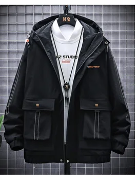 

Waterproof Men Streetwear Windbreaker Jacket Men Cotton Winter Nylon Classic Hot Fashion Autumn Casual Wear Japanese Style EE9JK