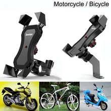 Dönebilen motosiklet bisiklet telefon tutucu yuvası Smartphone için 4.5 6.5 inç motosiklet bisiklet mobil braket navigasyon standı