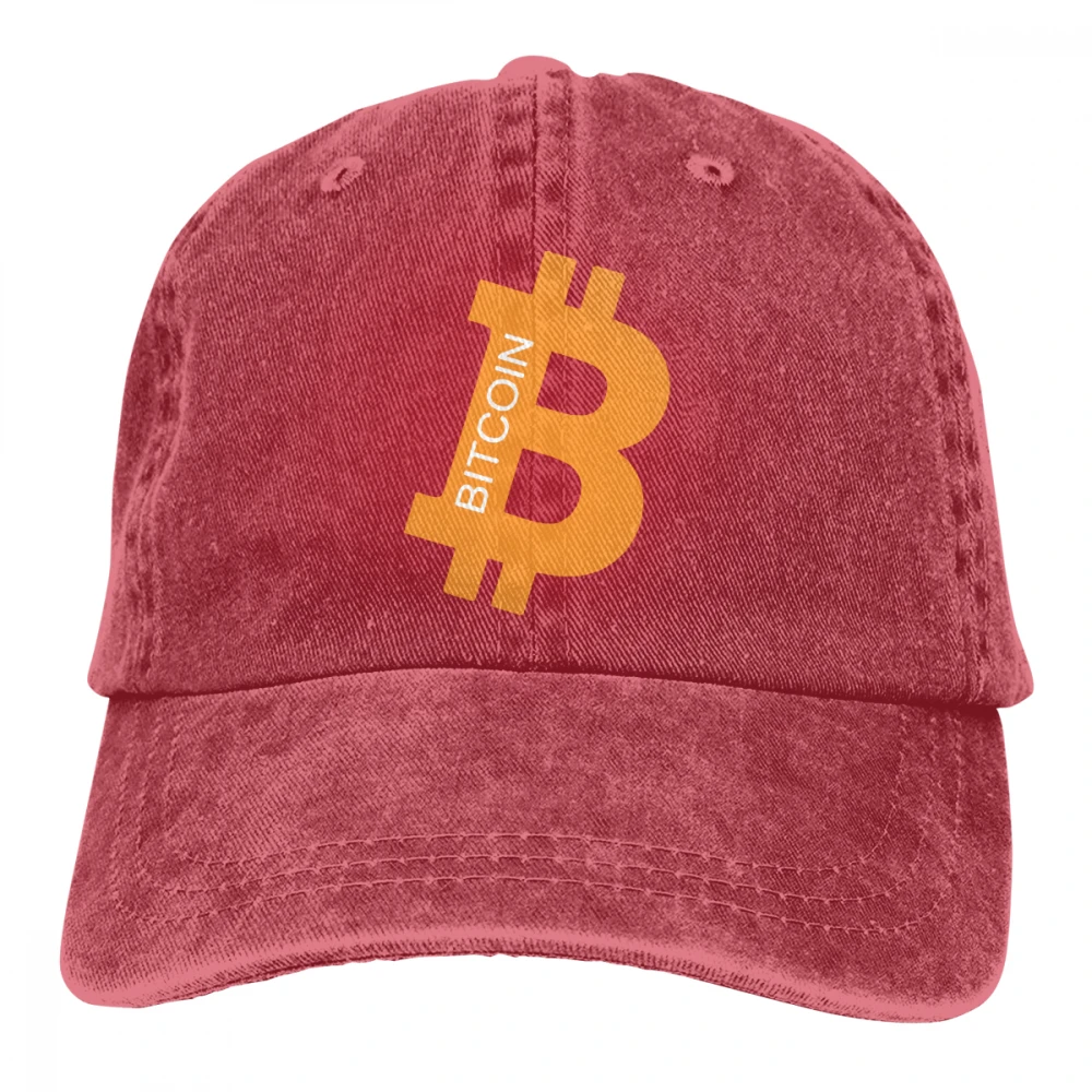 Биткойн первый Casquette глубокий Хизер унисекс Мужские Женские джинсовые бейсболка с ремешком кепки Регулируемая Гольф папа шляпа