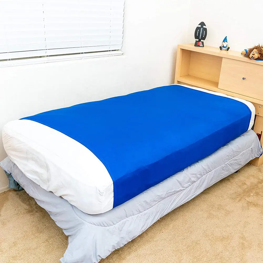 S/M/L Sensory Bed Sheet Hammock Sensory Blanket Sensory Compression Sheets To Relieve Stress Help Kids Adults Sleep Pad Improved 2