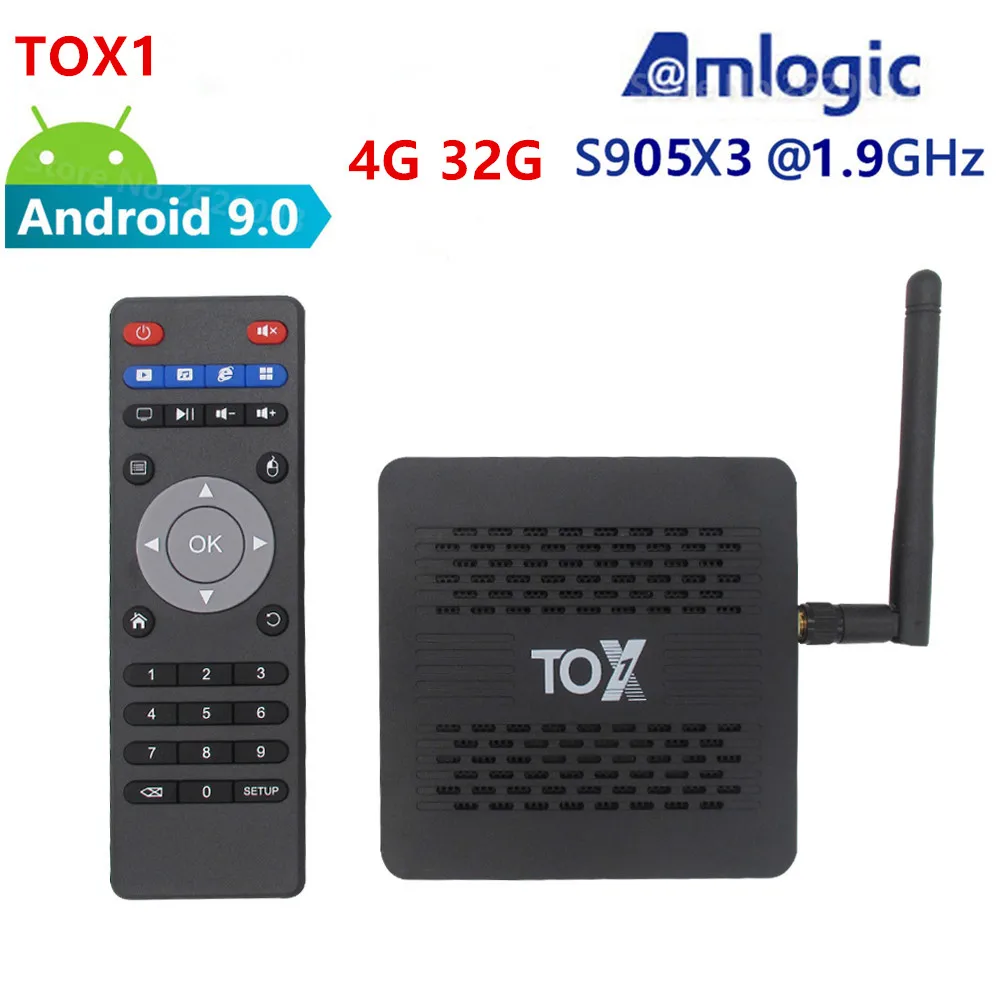 SZ коробка Tox1 Amlogic S905X3 Android 9 0 ТВ 4 Гб Rom 32 2 г/5G Wi Fi (1 и 0) 1000M LAN 4K HD Media Player x3