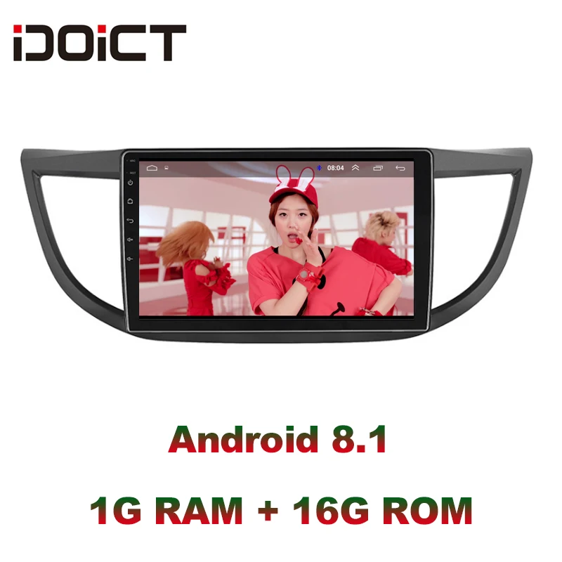 Автомобильный DVD плеер IDOICT Android 8 1 GPS навигация мультимедиа для Honda CRV Radio 2012 2013 2014 2015