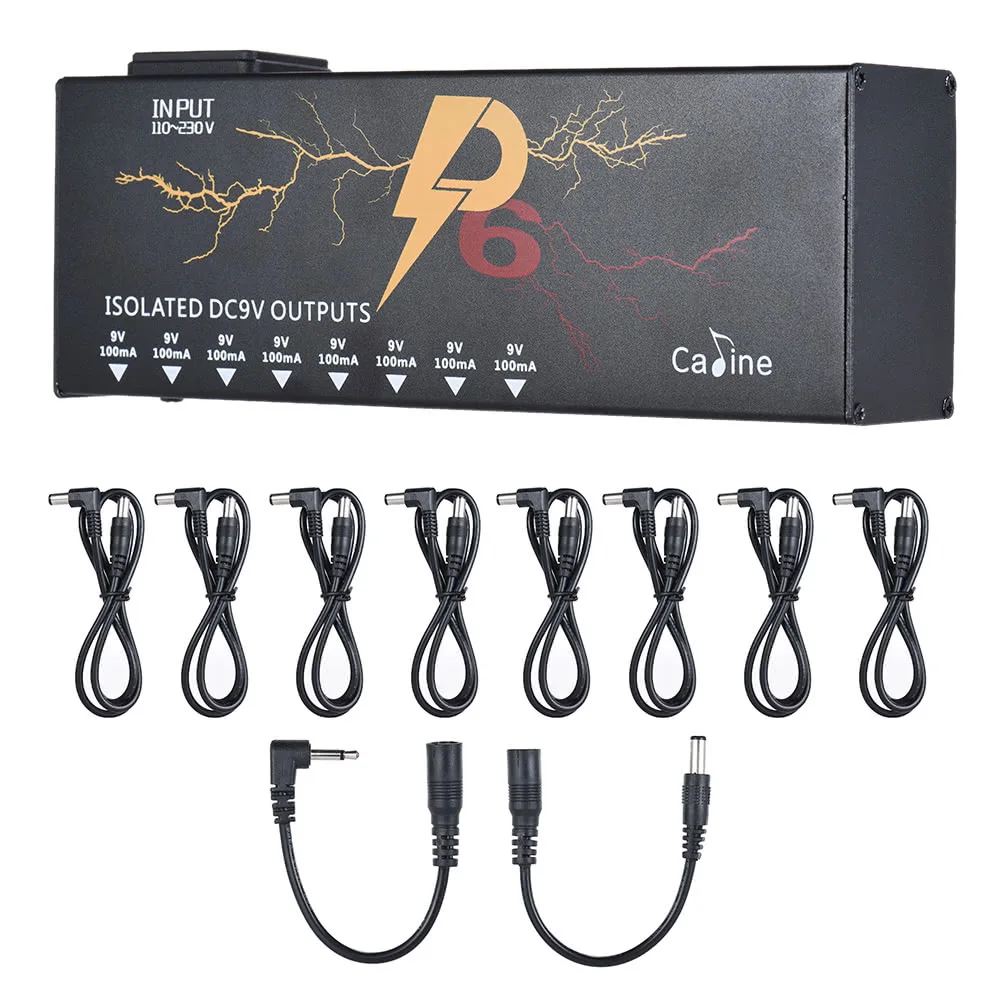 UK PLUG Caline P6 8 изолированный выход постоянного тока 9 В гитарный блок питания с защитой от короткого замыкания - Цвет: UK PLUG