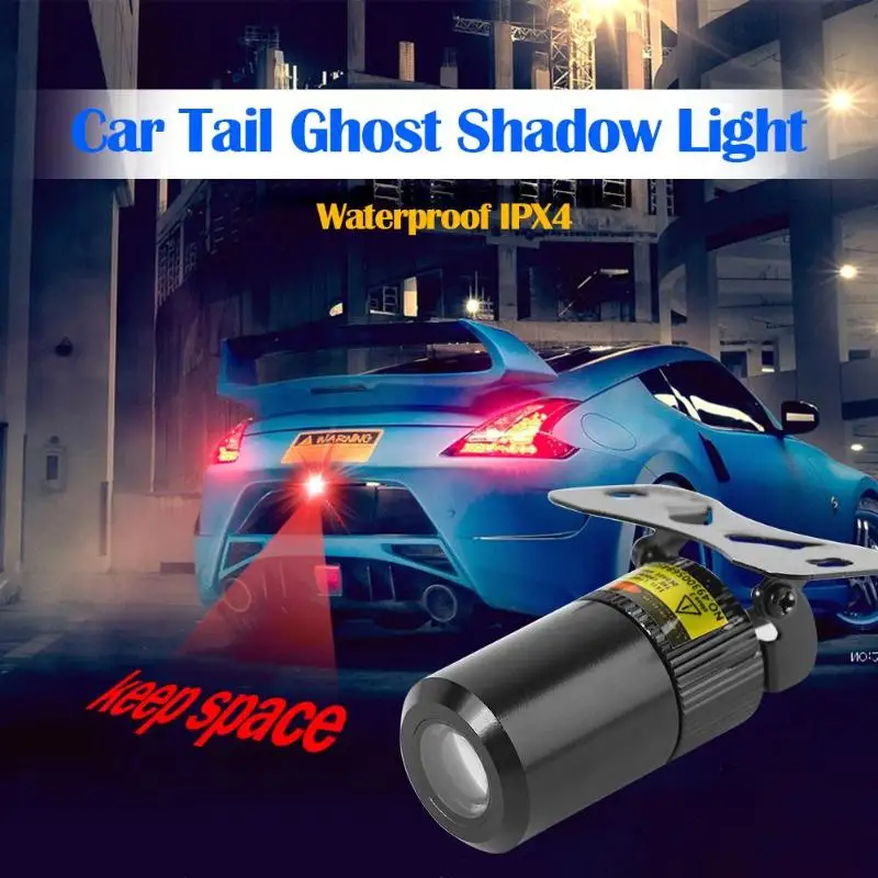 СВЕТОДИОДНЫЙ Автомобильный хвост Ghost Shadow светильник Водонепроницаемый Грузовик Мотоцикл задний лазерный проектор лампа с логотипом Универсальный