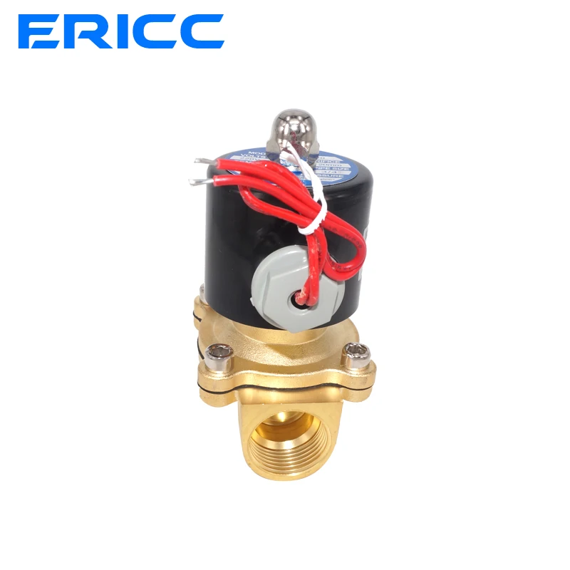 2 Вт серии закрытого типа водяной клапан 1/", 1/8", 1/", 3/4" AC220V, DC24V Электрический электромагнитный клапан пневматический клапан для воды масла воздуха NC