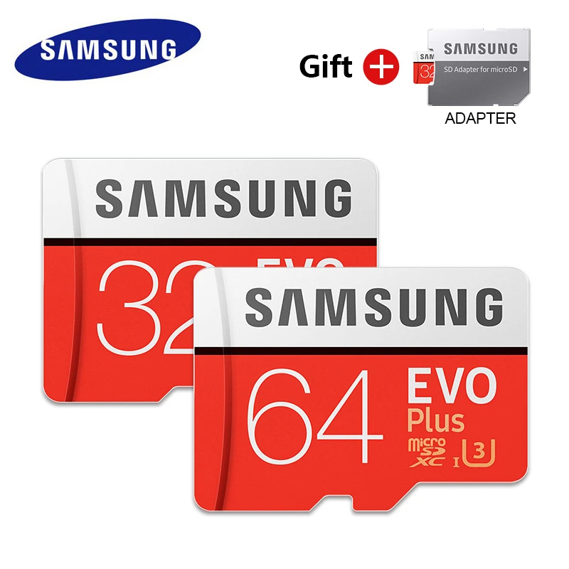 SAMSUNG TF Micro SD карта памяти MicroSD EVO Plus класс 10 U3 32 Гб 64 Гб 128 ГБ 256 Гб Смартфон планшет камера