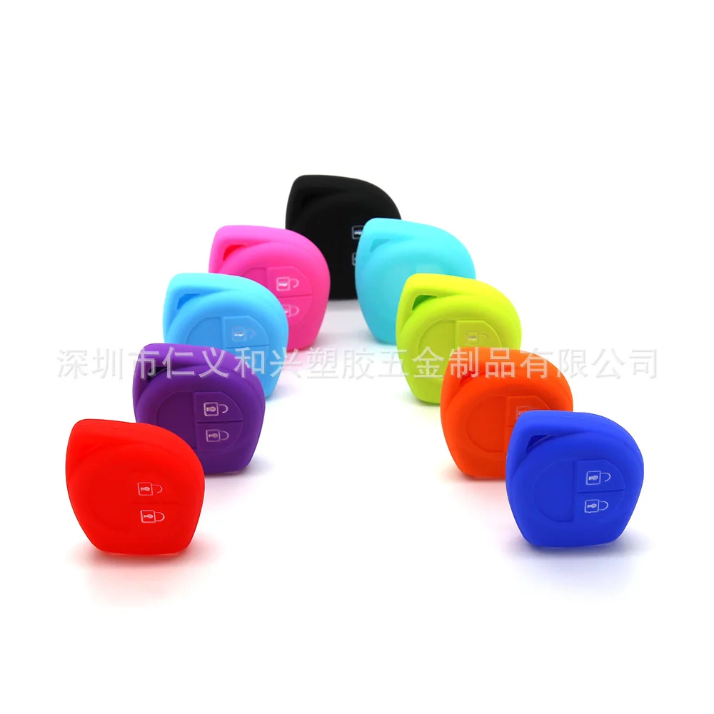 

Applicable Suzuki Antelope Candy Bar 2 Key Silicone Key Cover Jimny Soft Silcone Key Bag Swift Car Protective Case