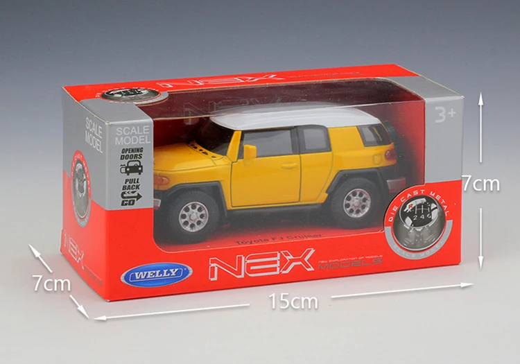 Welly литья под давлением 1:36 Масштаб симулятор Toyota FJ внедорожник внедорожная модель автомобиля оттягивающийся автомобиль металлический сплав игрушка автомобиль для детей Коллекция подарков