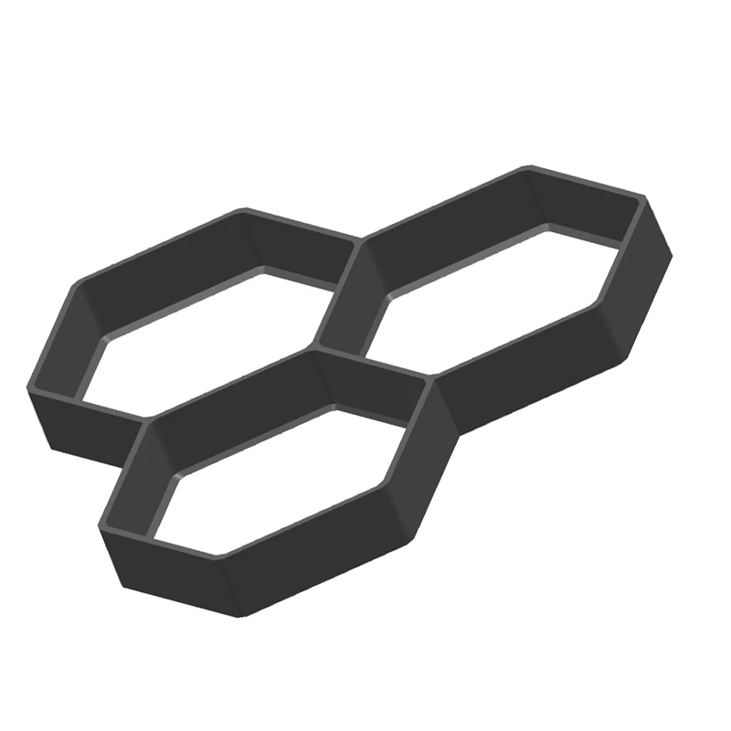 Hexagon Driveway Paving Brick Patio Path Garden Concrete Road Maker Mould