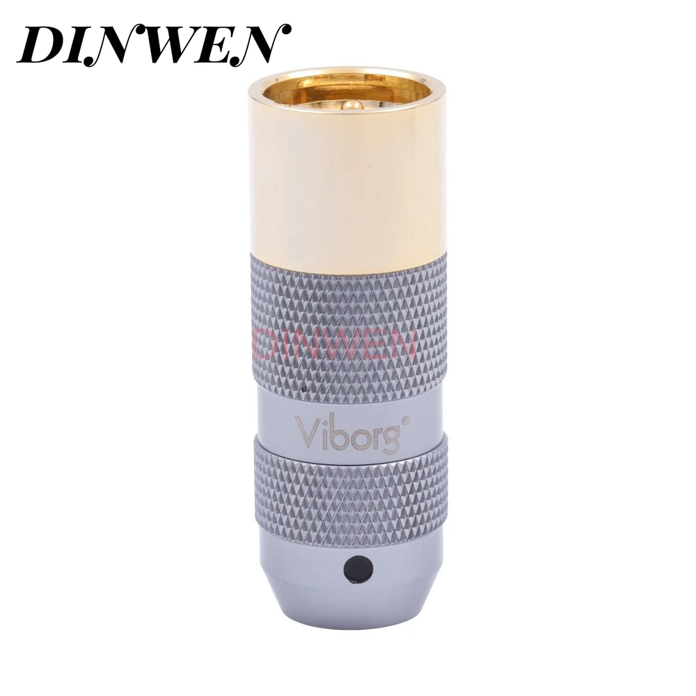 1 шт. разъем XLR Viborg Premium 99.9998% Чистый медный женский Штекерный Соединитель 3 контактный разъем терминал для микрофона кабель для наушников баланс